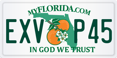 FL license plate EXVP45