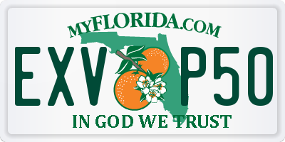 FL license plate EXVP50