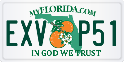 FL license plate EXVP51