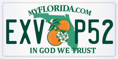 FL license plate EXVP52