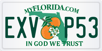 FL license plate EXVP53