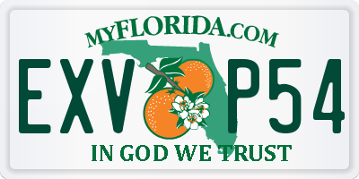 FL license plate EXVP54