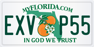 FL license plate EXVP55