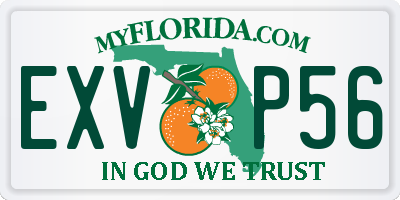 FL license plate EXVP56