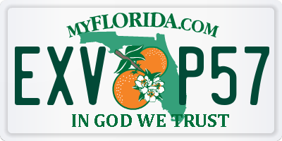 FL license plate EXVP57