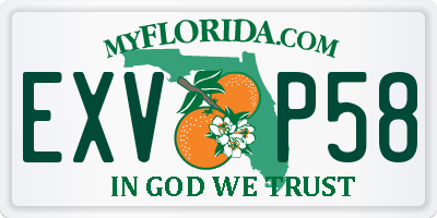 FL license plate EXVP58