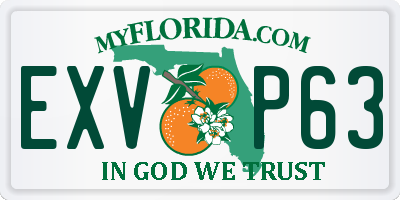 FL license plate EXVP63