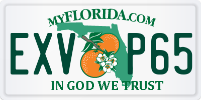FL license plate EXVP65