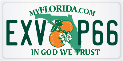 FL license plate EXVP66