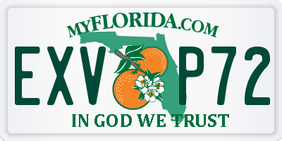 FL license plate EXVP72