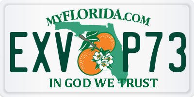 FL license plate EXVP73
