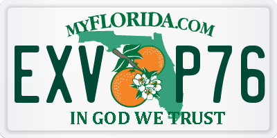 FL license plate EXVP76