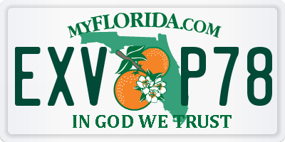 FL license plate EXVP78