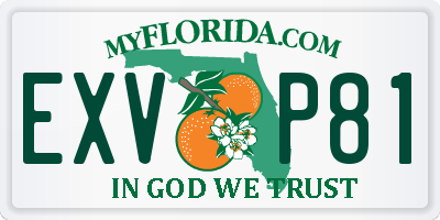 FL license plate EXVP81