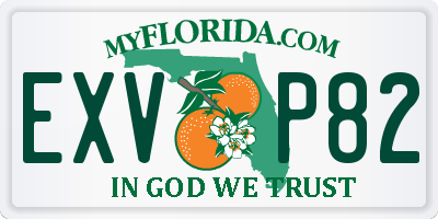 FL license plate EXVP82