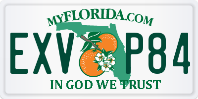 FL license plate EXVP84