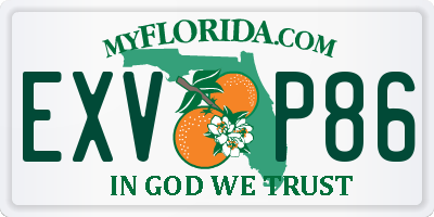 FL license plate EXVP86