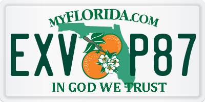 FL license plate EXVP87