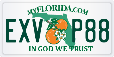 FL license plate EXVP88