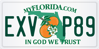 FL license plate EXVP89