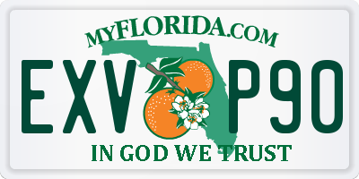 FL license plate EXVP90