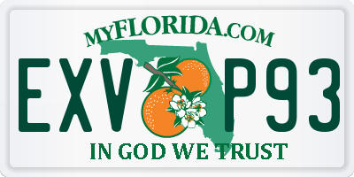FL license plate EXVP93