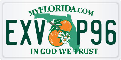 FL license plate EXVP96
