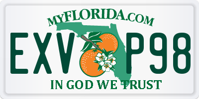 FL license plate EXVP98