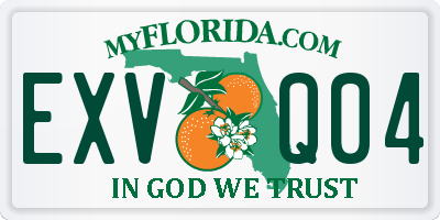 FL license plate EXVQ04