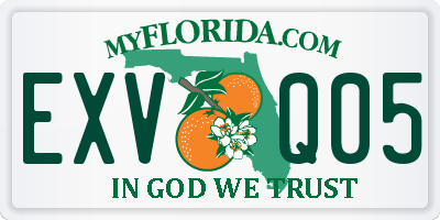 FL license plate EXVQ05