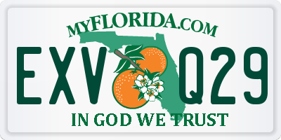 FL license plate EXVQ29