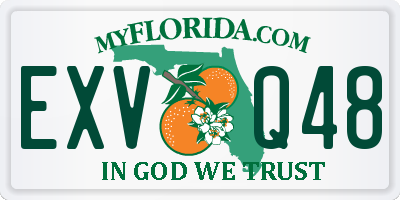 FL license plate EXVQ48