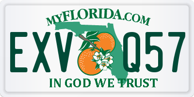 FL license plate EXVQ57