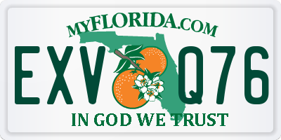FL license plate EXVQ76