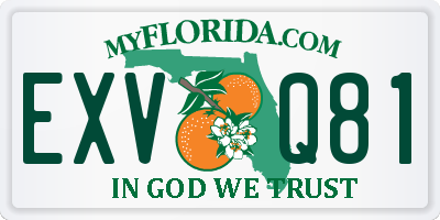 FL license plate EXVQ81
