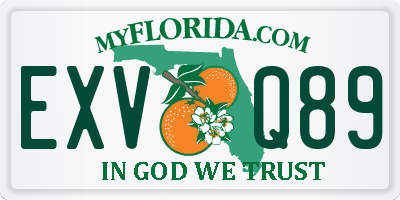 FL license plate EXVQ89