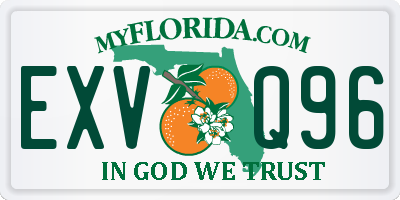 FL license plate EXVQ96
