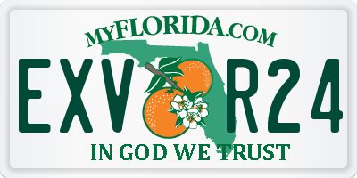 FL license plate EXVR24