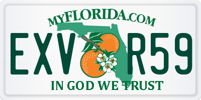FL license plate EXVR59