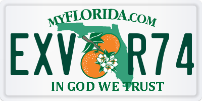 FL license plate EXVR74