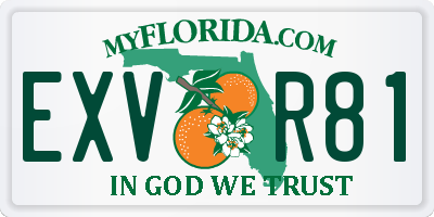 FL license plate EXVR81