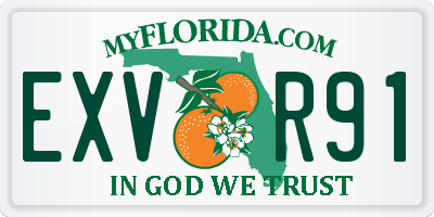 FL license plate EXVR91