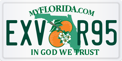 FL license plate EXVR95