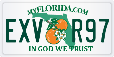 FL license plate EXVR97