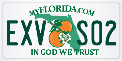 FL license plate EXVS02