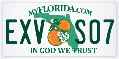FL license plate EXVS07