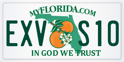 FL license plate EXVS10