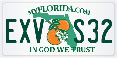 FL license plate EXVS32