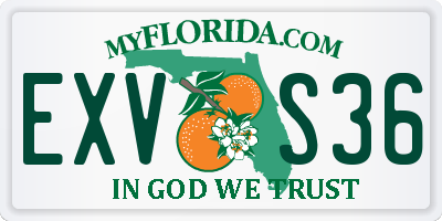FL license plate EXVS36