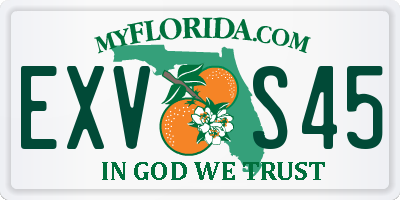FL license plate EXVS45